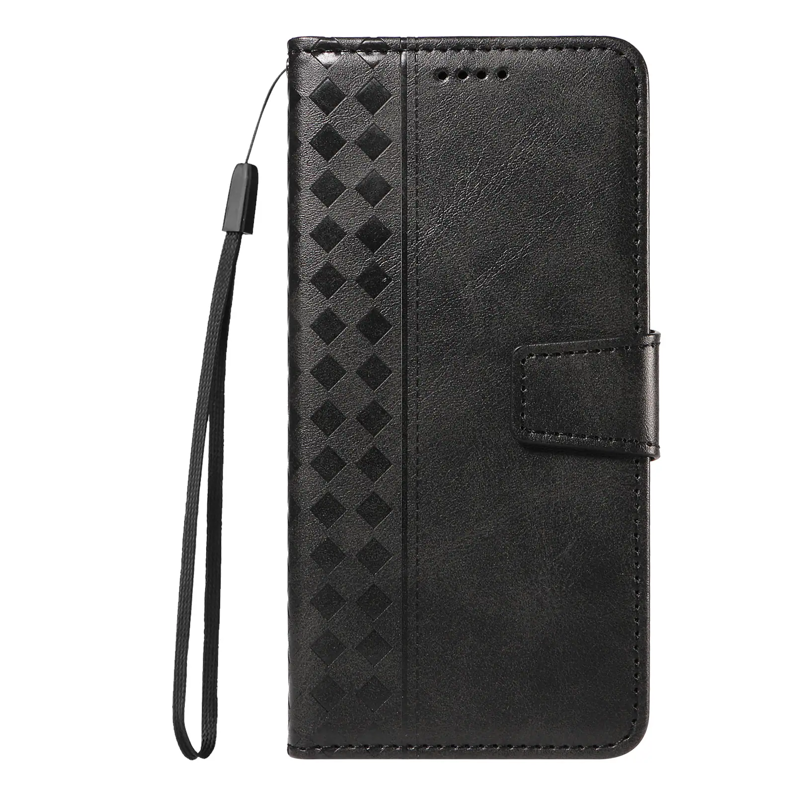 Alt View 6. Dteck - For Samsung Galaxy A17 5G Shockproof Leather Folio Kickstand Card Slots Wallet Case with Strap - Black.