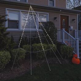 Funworld - Super 12 Foot Light Up 99 LED Yard Web Halloween Decor - Black