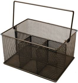 Sorbus - Mesh Utensil Caddy - Organize & Serve in Style! Perfect for Kitchen, Parties, and More. Multi-purpose - Brown