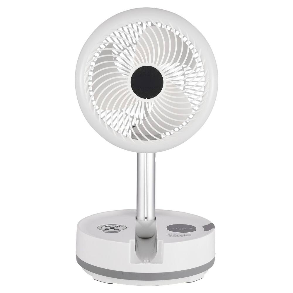 Back. Loheer - Loheer 10 Inch Portable Foldable Rechargeable Oscillating Fan, 9 Speed Battery Operated Quiet Desk Pedestal Fan Remote.
