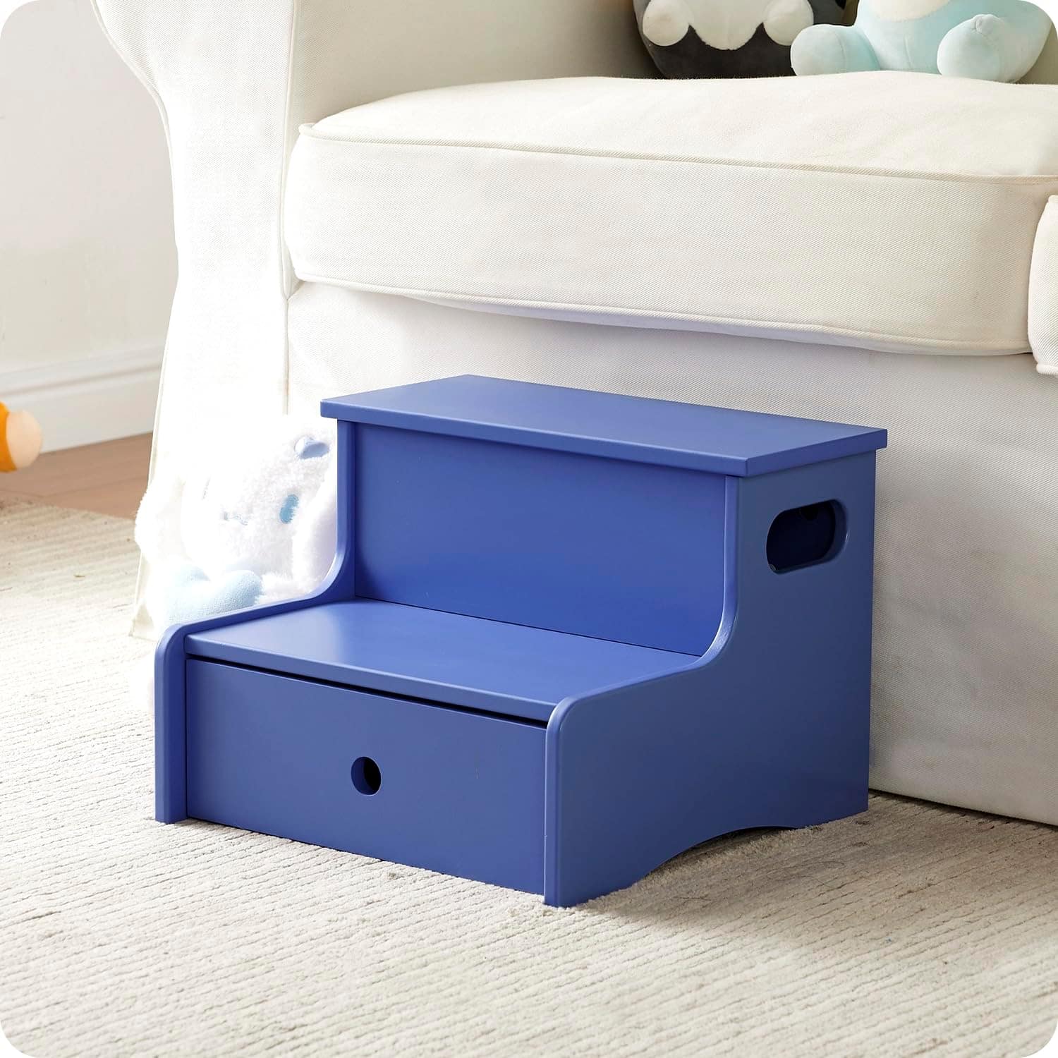 Kings Brand Furniture - Wooden Toddler Step Stool for Kids with Storage for Bedroom, Bathroom & Kitchen - Lavender