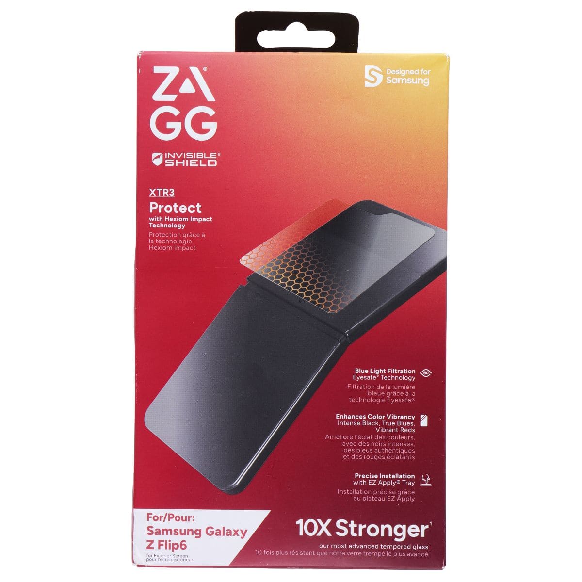 ZAGG - XTR3 Screen Protector for Samsung Galaxy Z Flip6 - Clear
