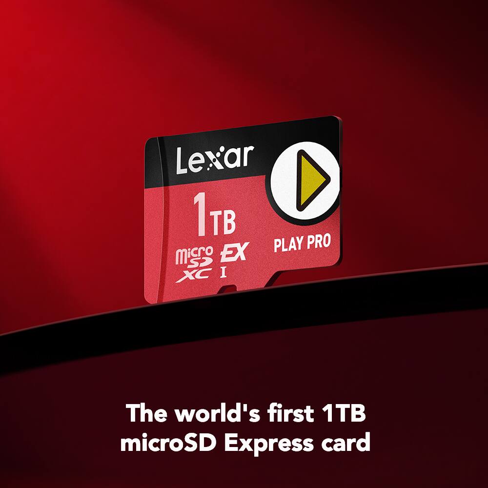 Lexar 1TB PLAY PRO MicroSDXC I  
The world's first 1TB microSD Express card