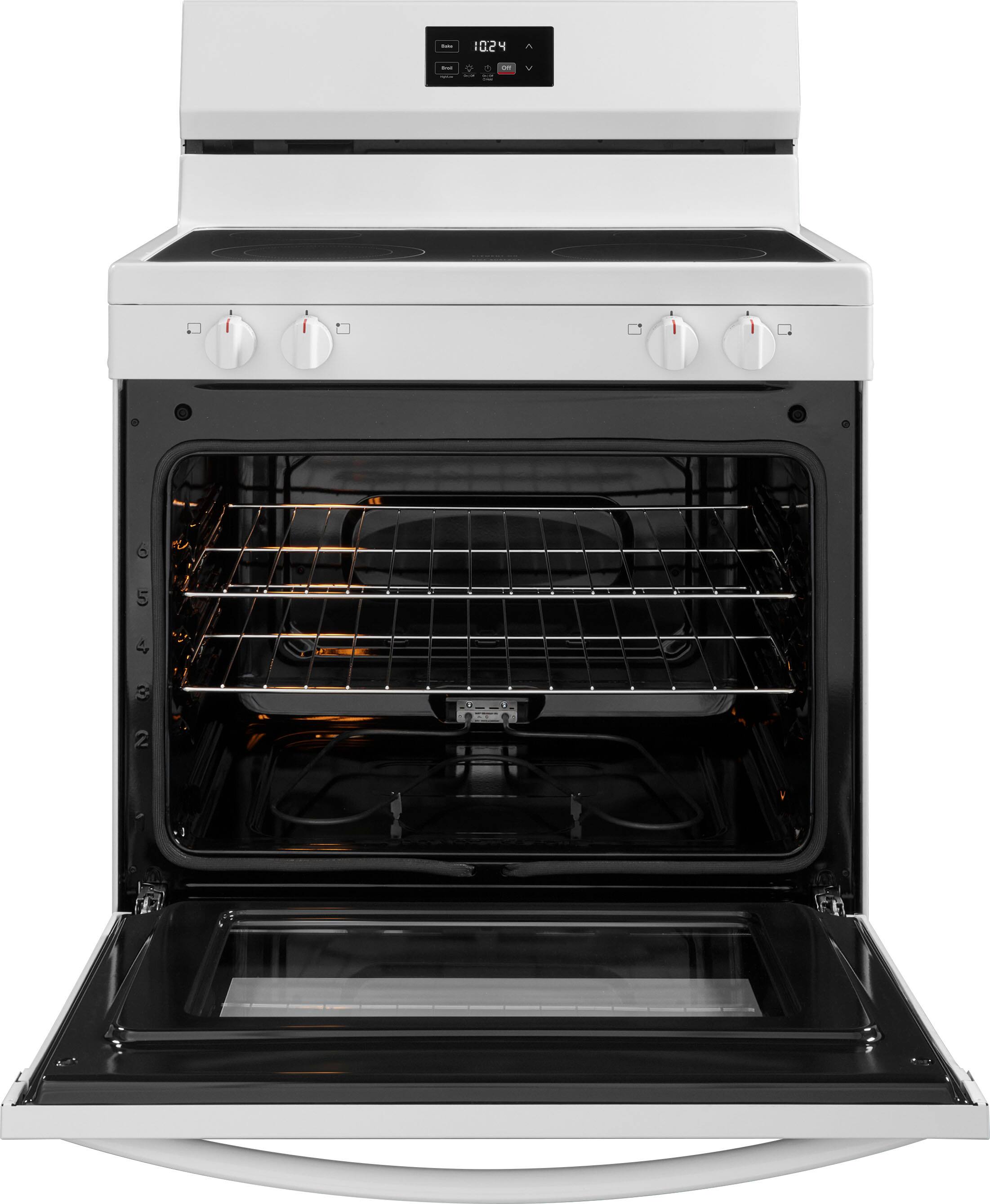 Alt View 18. Insignia™ - 5.3 Cu. Ft. Freestanding Electric Range with Dual-Size Burner and Storage Drawer - White.