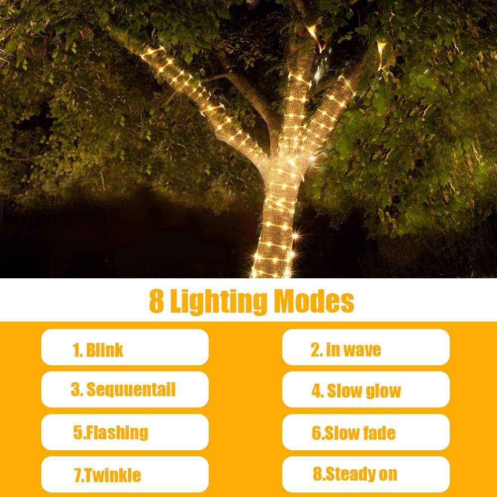 8 Lighting Modes
1. Blink
2. in wave
3. Sequential
4. Slow glow
5. Flashing
6. Slow fade
7. Twinkle
8. Steady on