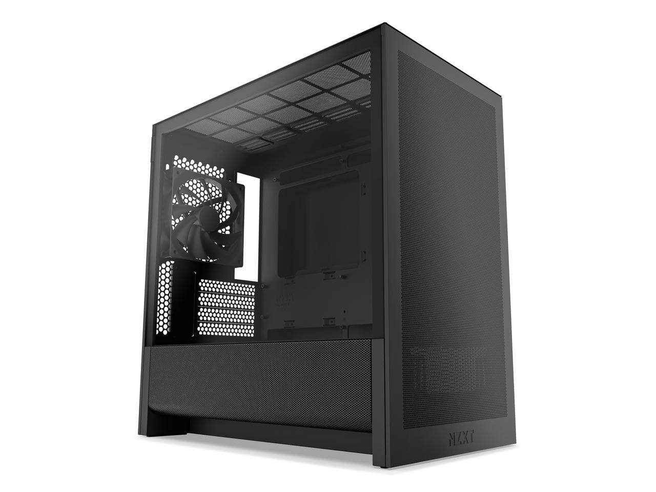 Alt View 2. NZXT - NZXT CC-H31FB-01 Black tinted tempered glass Micro ATX Cases Case  (Computer Cases - ATX Form) - Black.