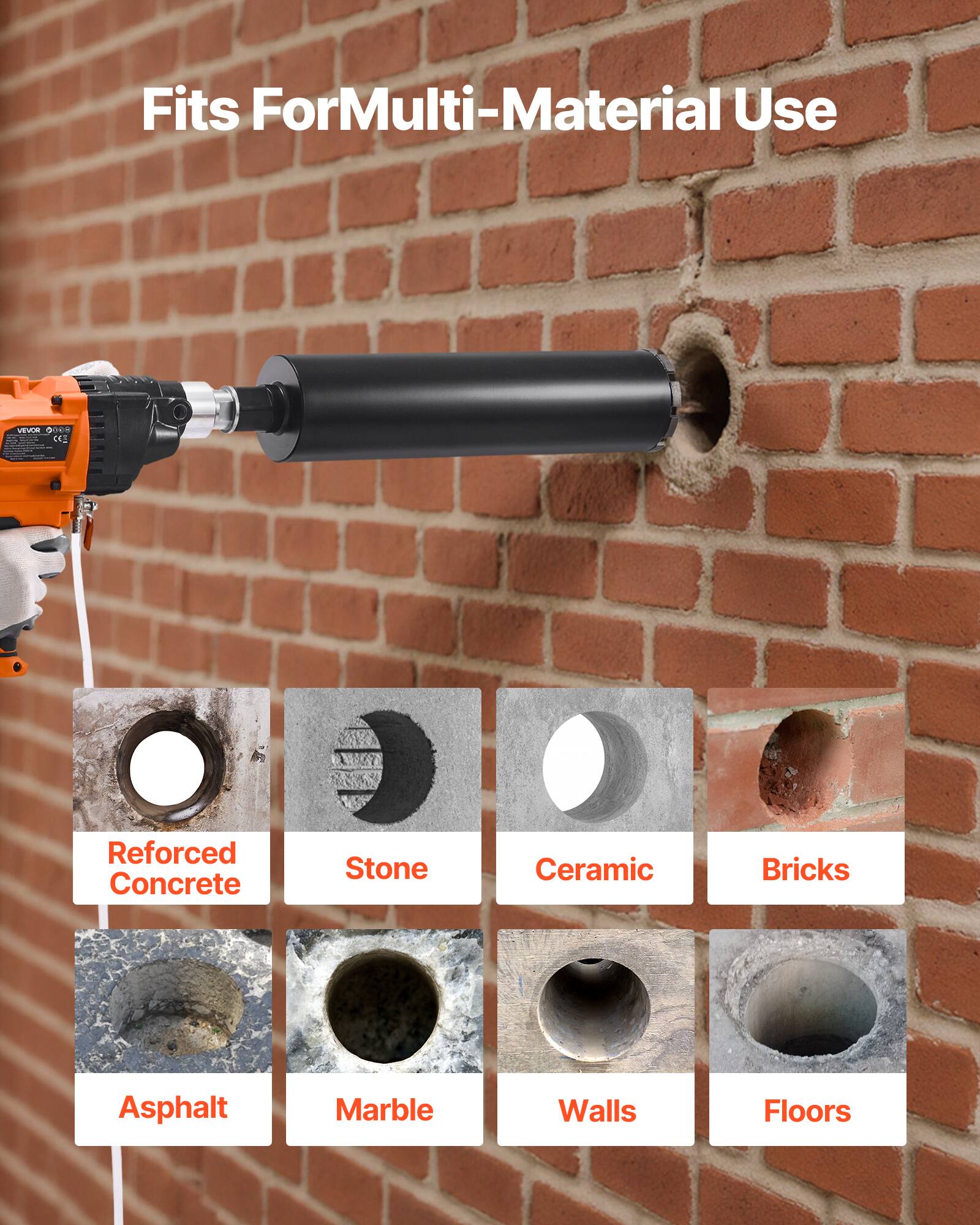 Fits For Multi-Material Use

VEVOR 0008 CCI

Reforced Concrete
Stone
Ceramic
Bricks
Asphalt
Marble
Walls
Floors