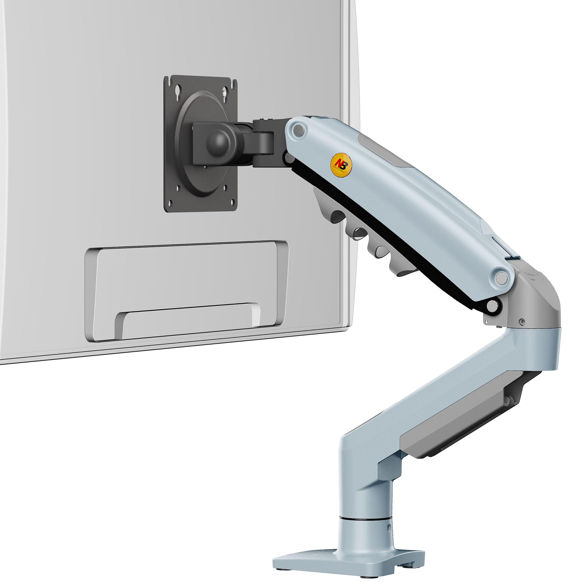 Front. Cedar Assembly - Monitor Mount Fits 17 Or Bigger Computer Monitors(within 19.s) Adjustable Stand With Tilt Rotation Swivel - Lake Blue.