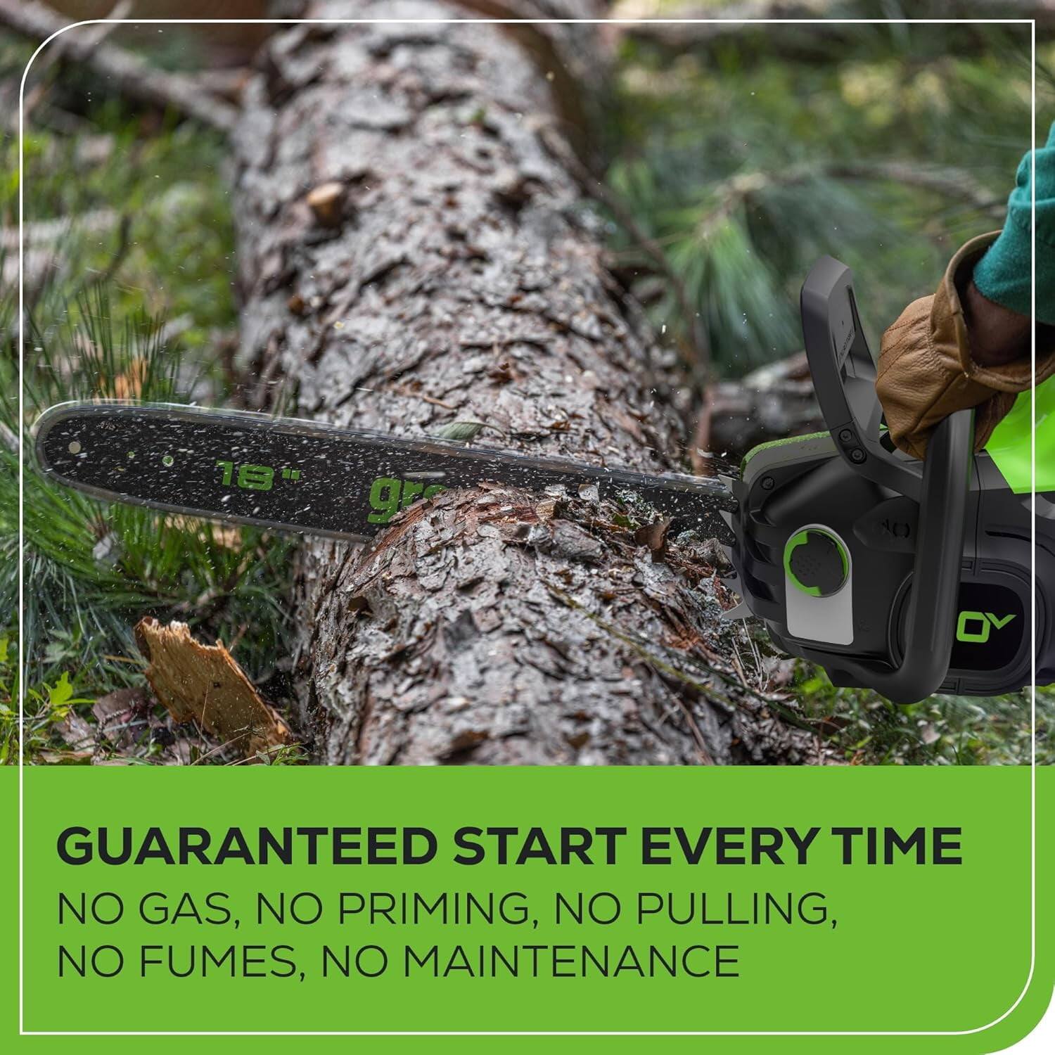 18" gr

GUARANTEED START EVERY TIME  
NO GAS, NO PRIMING, NO PULLING,  
NO FUMES, NO MAINTENANCE