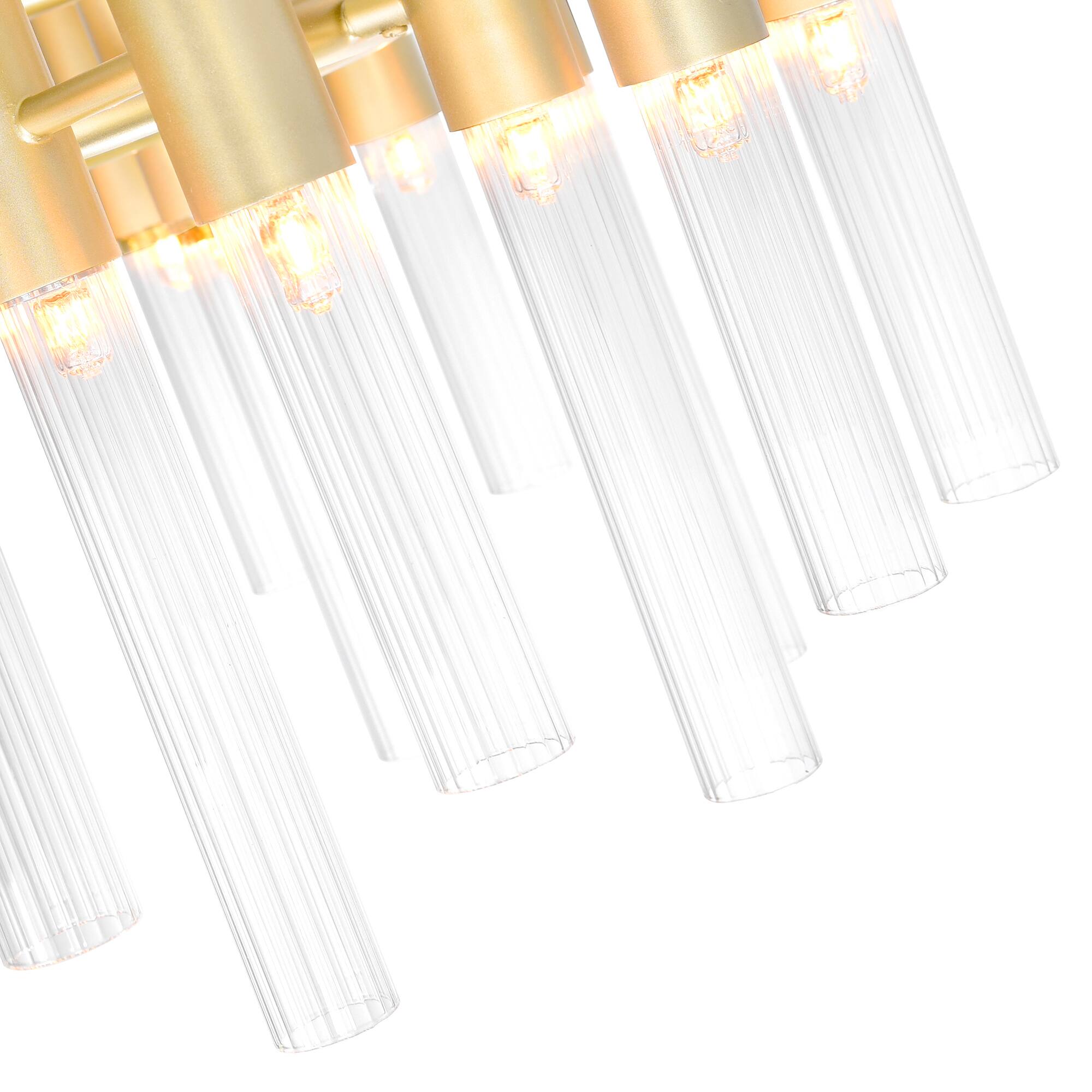 Back. CWI Lighting - Orgue 42 Light Chandelier With Satin Gold Finish - Satin Gold.