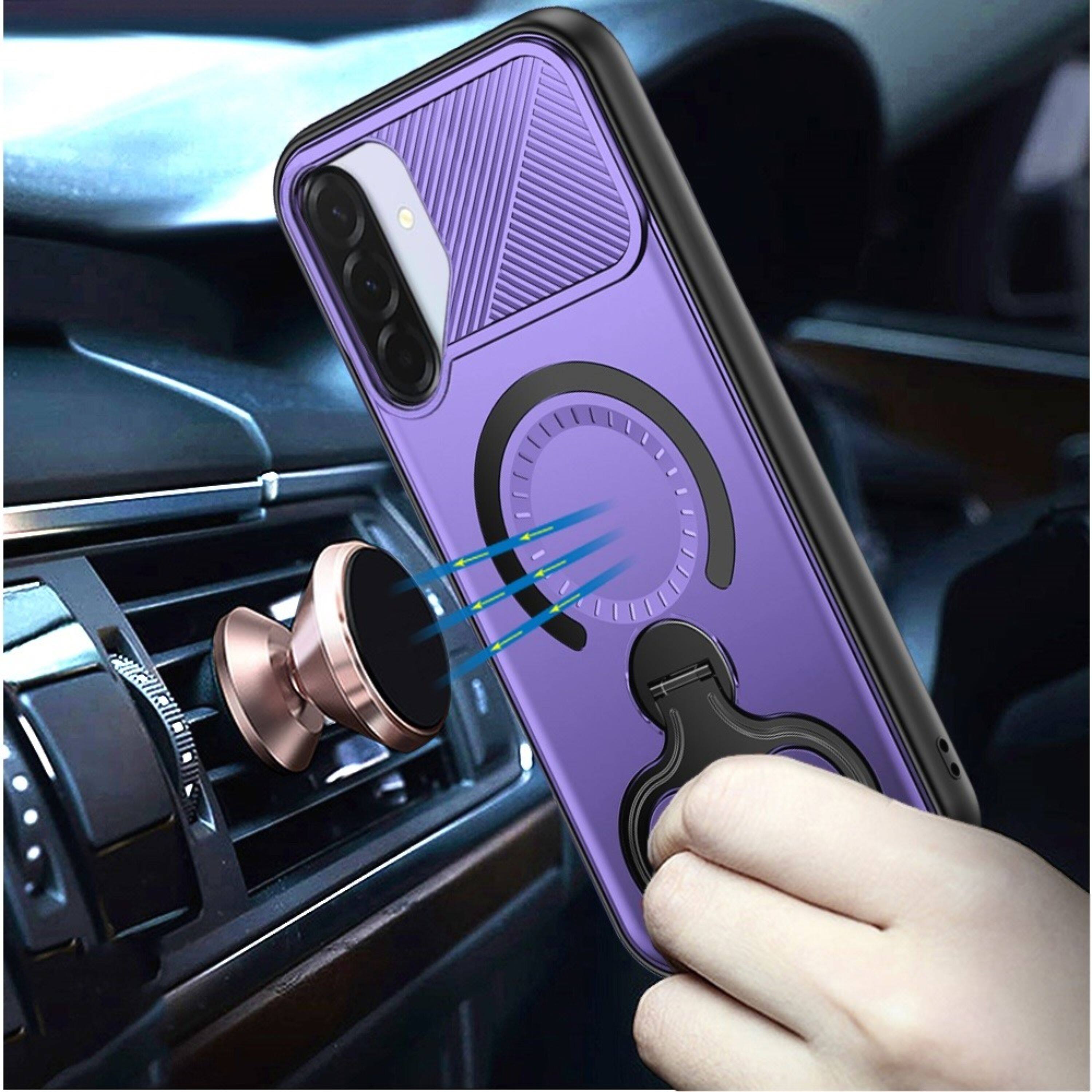 Kitcheniva Dual 360 Ring Stand Magnetic Circle Phone Case With Tempered ...