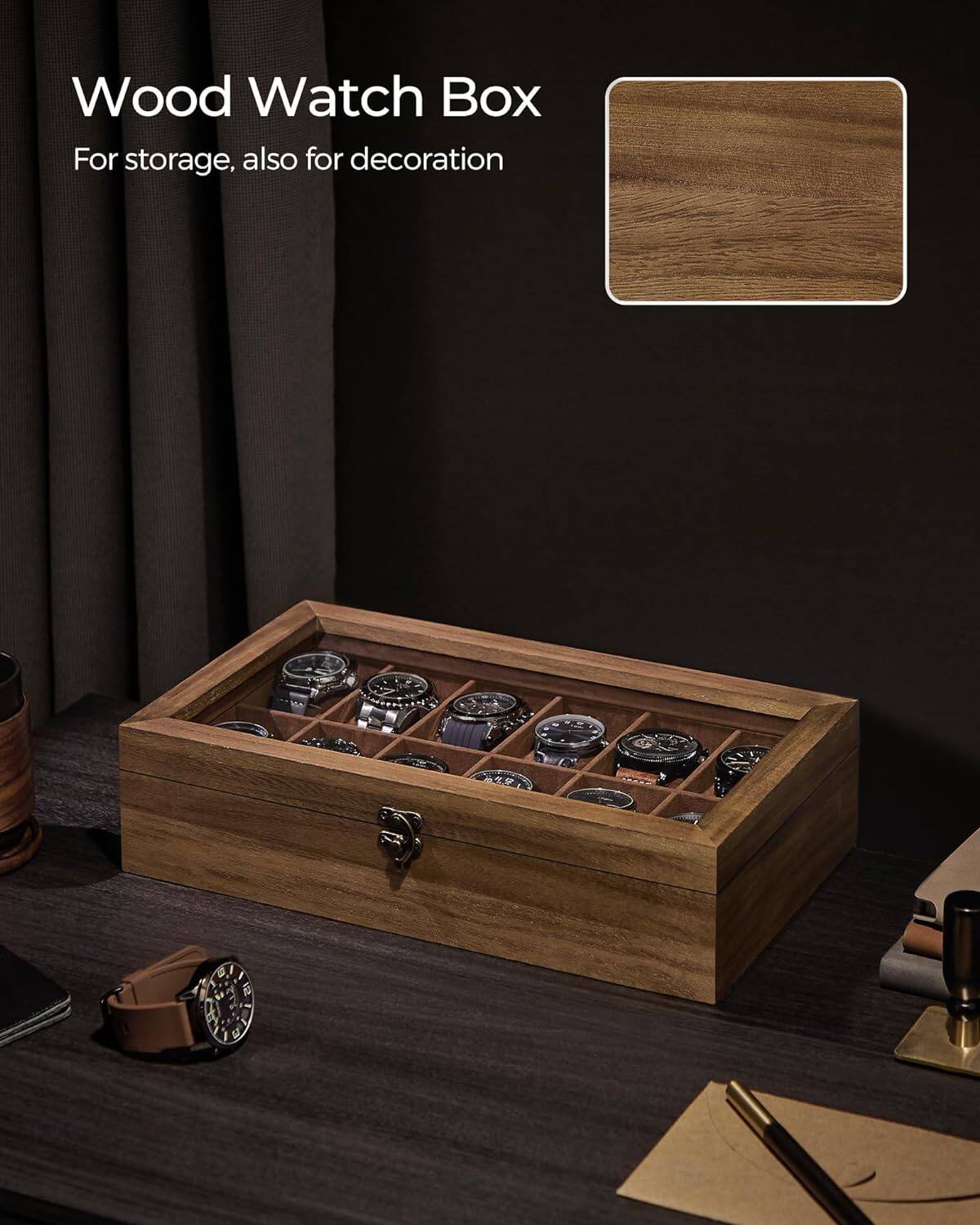 Wood Watch Box  
For storage, also for decoration