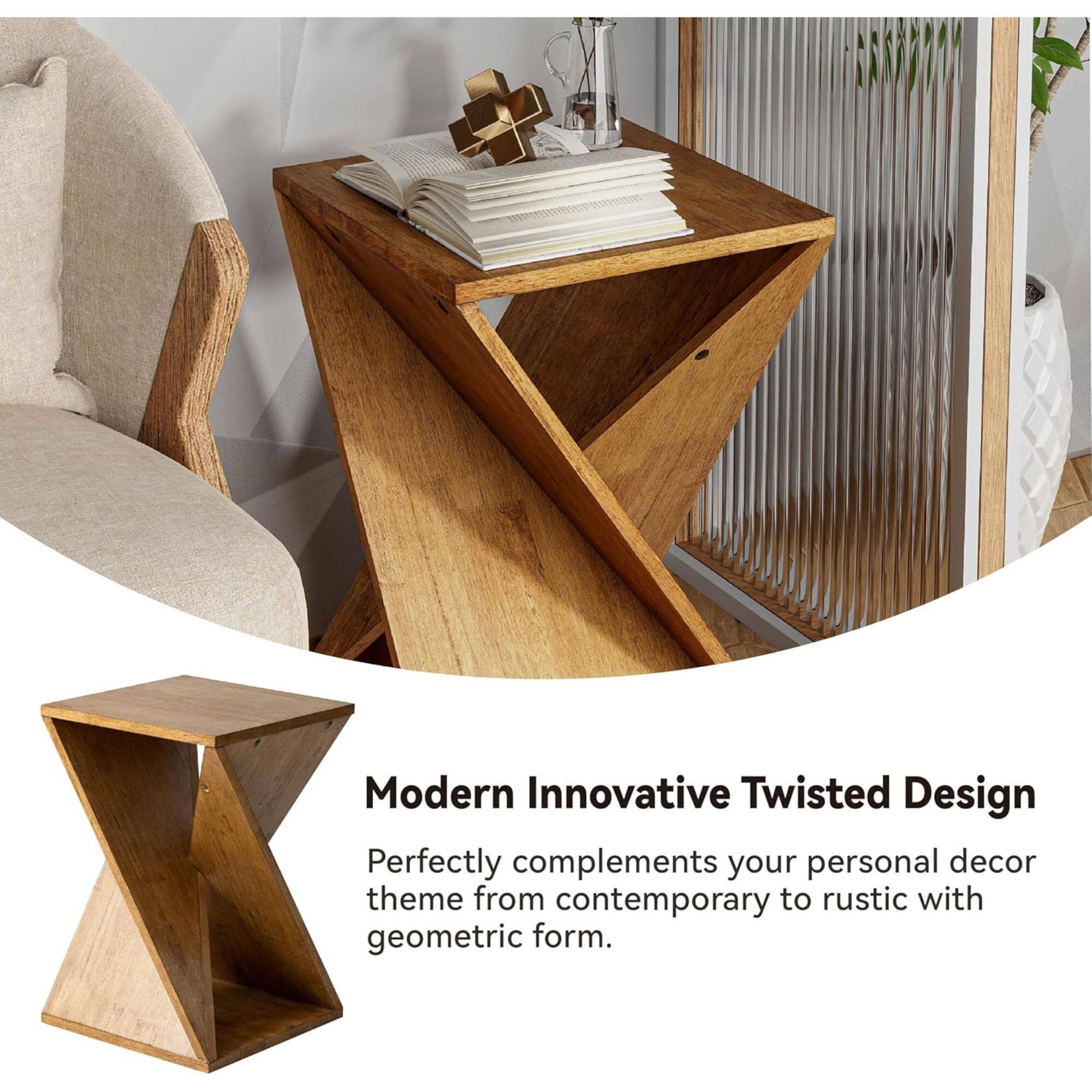 Modern Innovative Twisted Design  
Perfectly complements your personal decor theme from contemporary to rustic with geometric form.