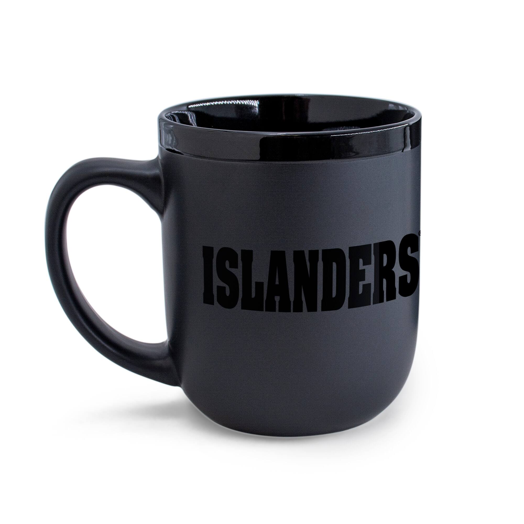 Alt View 1. WinCraft - New York Islanders 17oz. Black Tonal Ceramic Mug - Black.