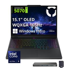 Lenovo - Upgraded - Legion 5 15.1" OLED WQXGA 165Hz Intel Core Ultra 9 275HX NVIDIA GeForce RTX 5070 Gaming Laptop 32GB RAM 1TB SSD Win11Pro - Eclipse Black