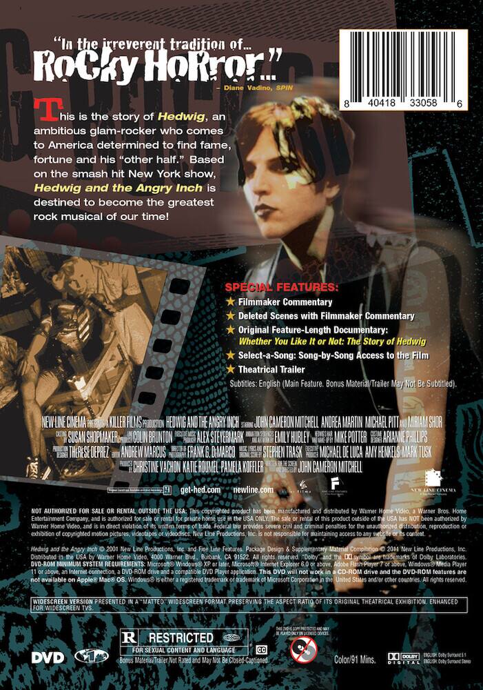 Angle. Hedwig & The Angry Inch - DVD.