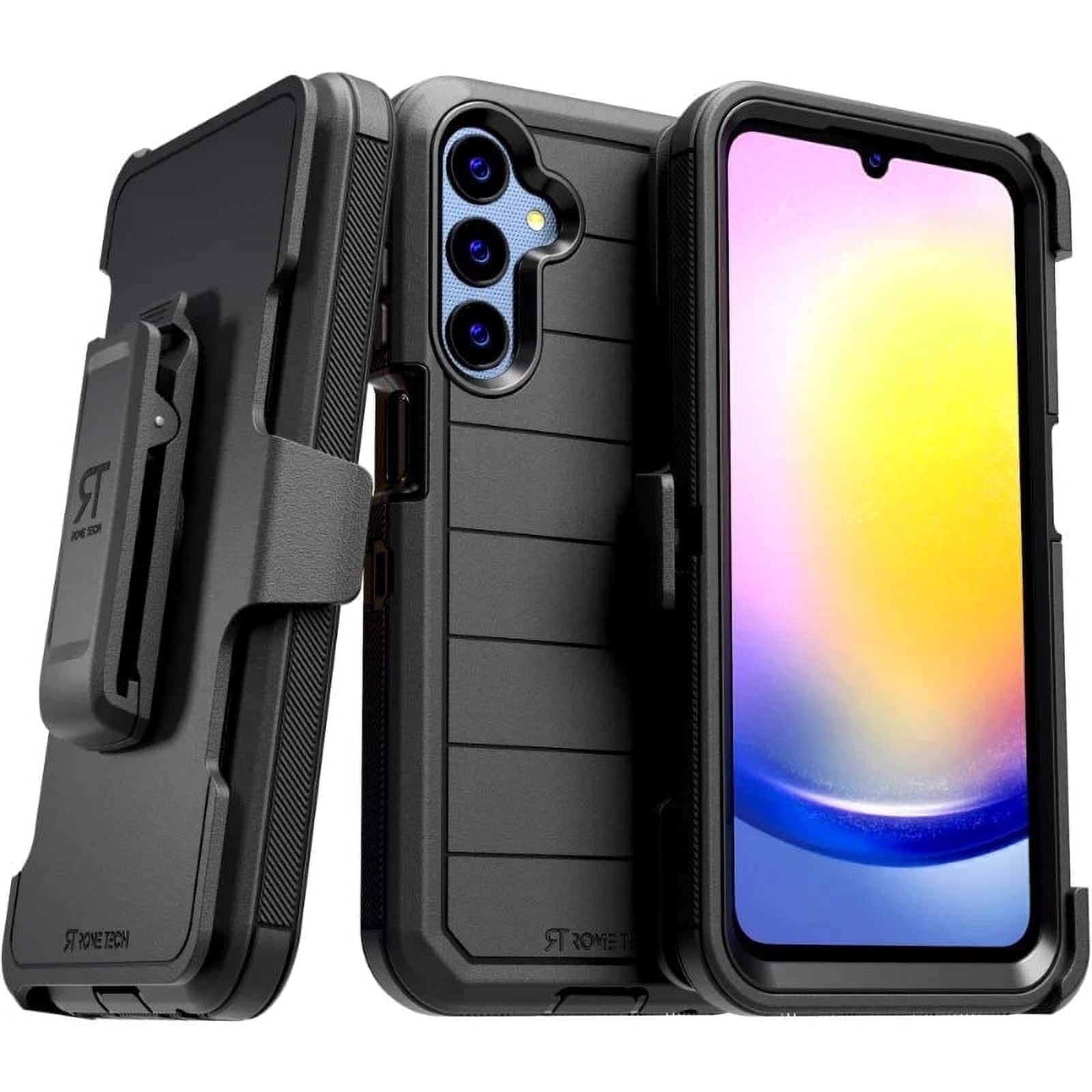 RomeTech - Defender Case for Samsung Galaxy A25 5G - Black