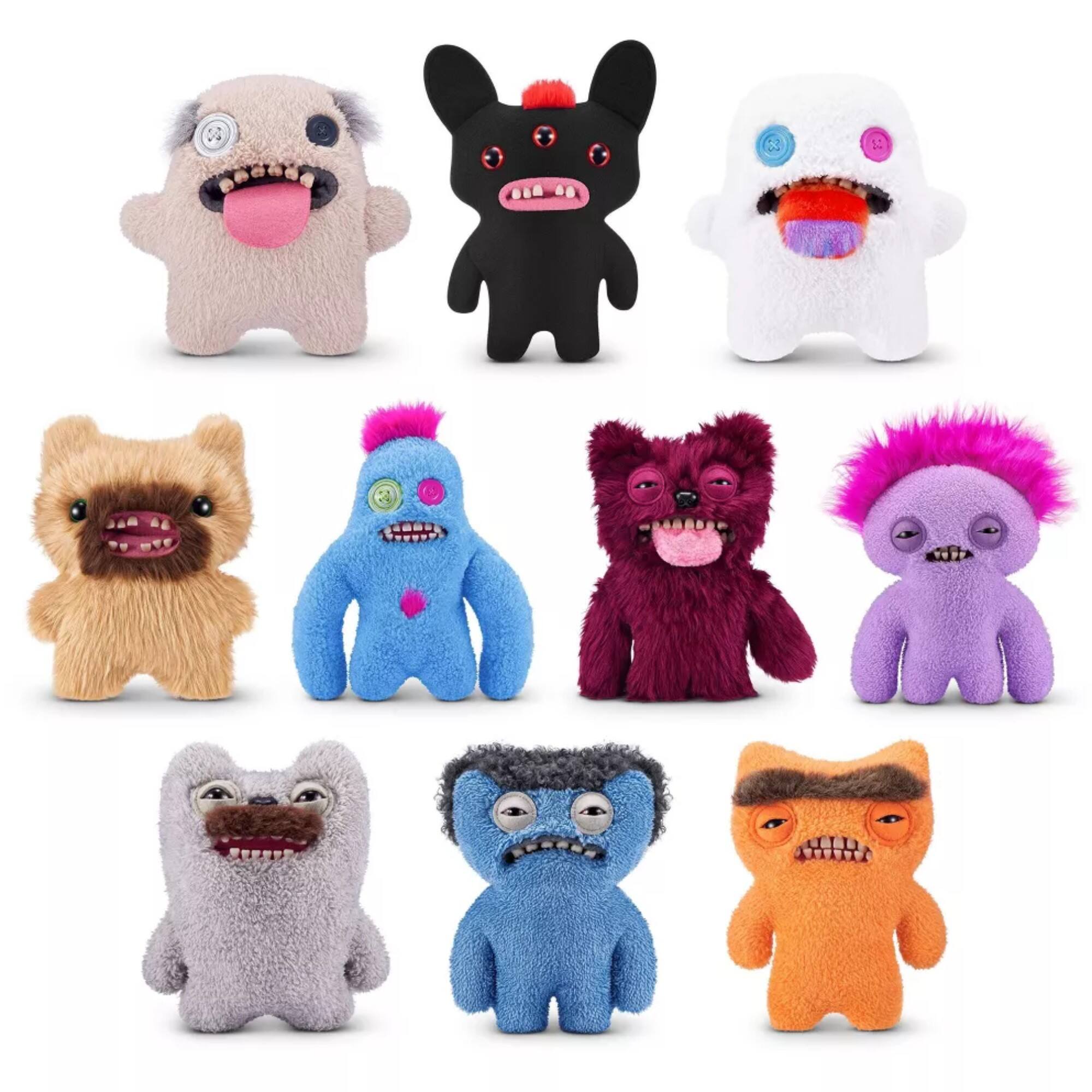 Alt View 5. Fuggler - Fuggler Hairy Fuggs 9 inch (Gnawling Terror - Wig) Plush, Ugly Monster Stuffed Animal Toy by ZURU - Assorted Pre-Pack.
