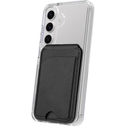 Left. SaharaCase - Venture Series Wallet Case for Samsung Galaxy S25 - Crystal Clear.