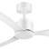 Alt View 3. Breezary - 42" Modern Indoor Ceiling Fan, 3 ABS Blades, 6-Speed DC Motor, Remote Control, Timer, 5'' Downrod, Light/No Light Option - Muted white.