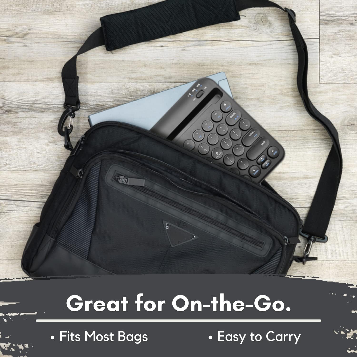 Great for On-the-Go. Fits Most Bags. Easy to Carry.