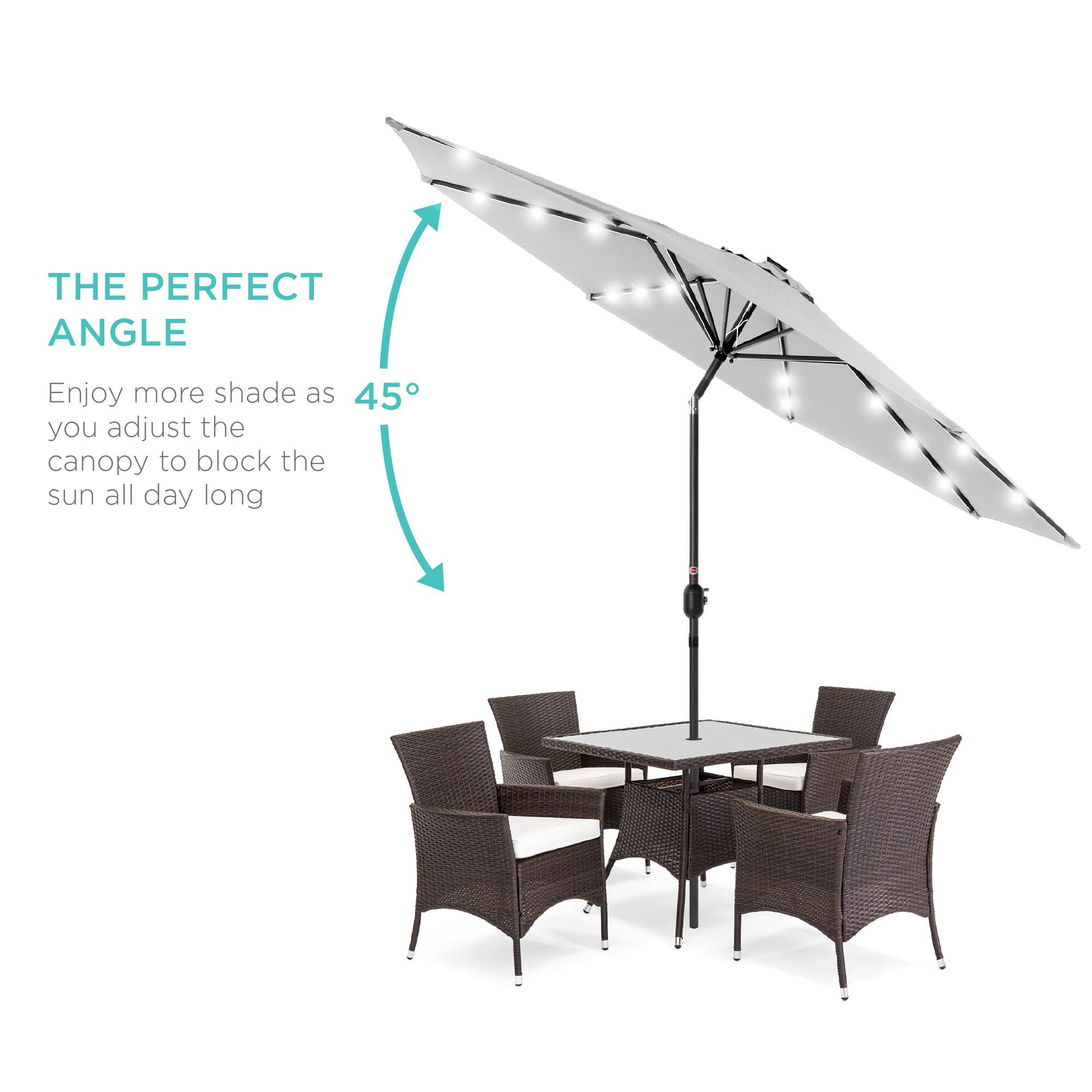 The perfect angle. Enjoy more shade as you adjust the canopy to block the sun all day long.