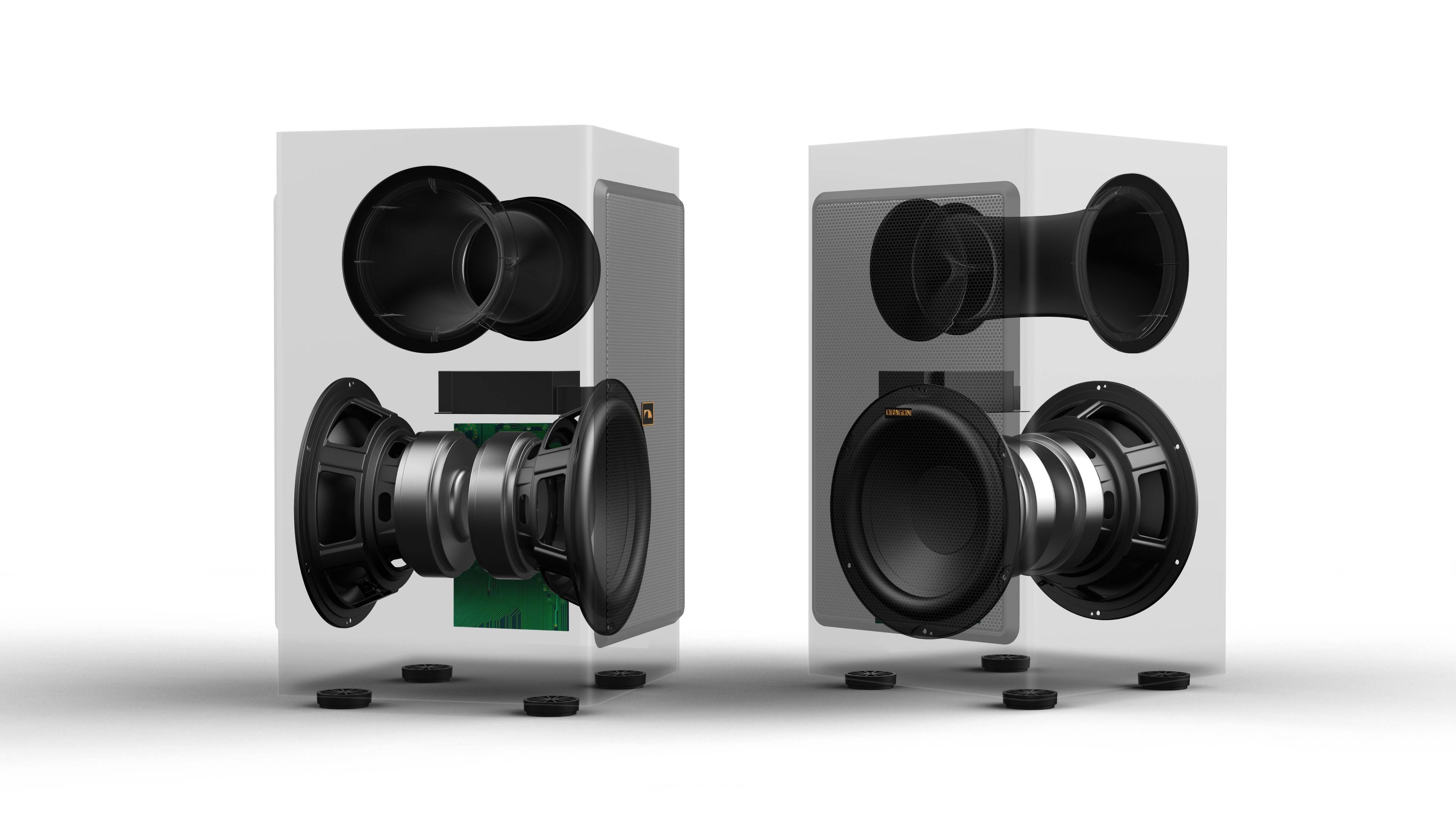 Back. Nakamichi - Nakamichi - DRAGON 11.4.6 3000W Soundbar System with 2 x Dual-Opposing 8" Subwoofers, Dolby Atmos and DTS:X Pro - Black.