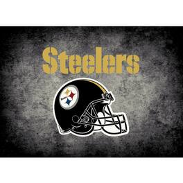 Imperial - Pittsburgh Steelers 3'10" x 5'4" Distressed Rug - Black