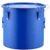 Front. VEVOR - Fryer Grease Bucket, 10 Gal Oil Disposal Caddy Carbon Steel Fryer Oil Bucket with Rust-Proof Coating,Transport Container - Blue.