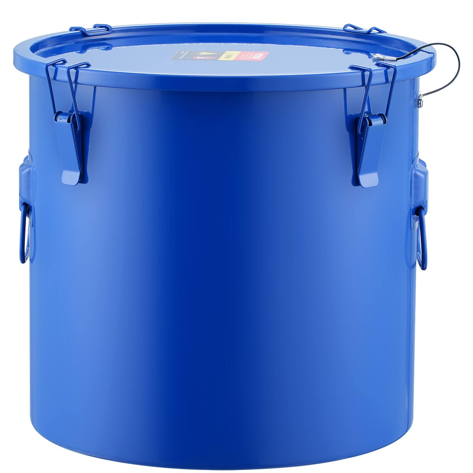 Front. VEVOR - Fryer Grease Bucket, 10 Gal Oil Disposal Caddy Carbon Steel Fryer Oil Bucket with Rust-Proof Coating,Transport Container - Blue.