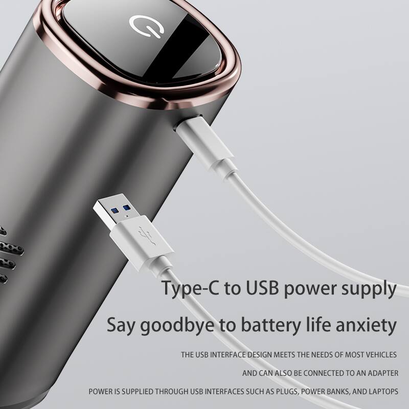 Type-C to USB power supply  
Say goodbye to battery life anxiety  

The USB interface design meets the needs of most vehicles and can also be connected to an adapter.  
Power is supplied through USB interfaces such as plugs, power banks, and laptops.