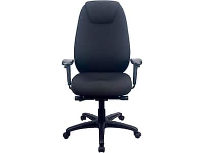 Front. Tempur-Pedic - Tempur-Pedic Ergonomic Fabric Swivel Computer and Desk Chair, Black (TP6400-BLK) - Black.