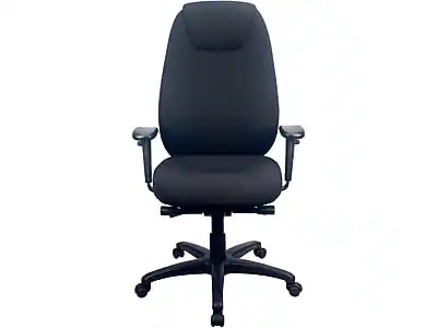 Front. Tempur-Pedic - Tempur-Pedic Ergonomic Fabric Swivel Computer and Desk Chair, Black (TP6400-BLK) - Black.
