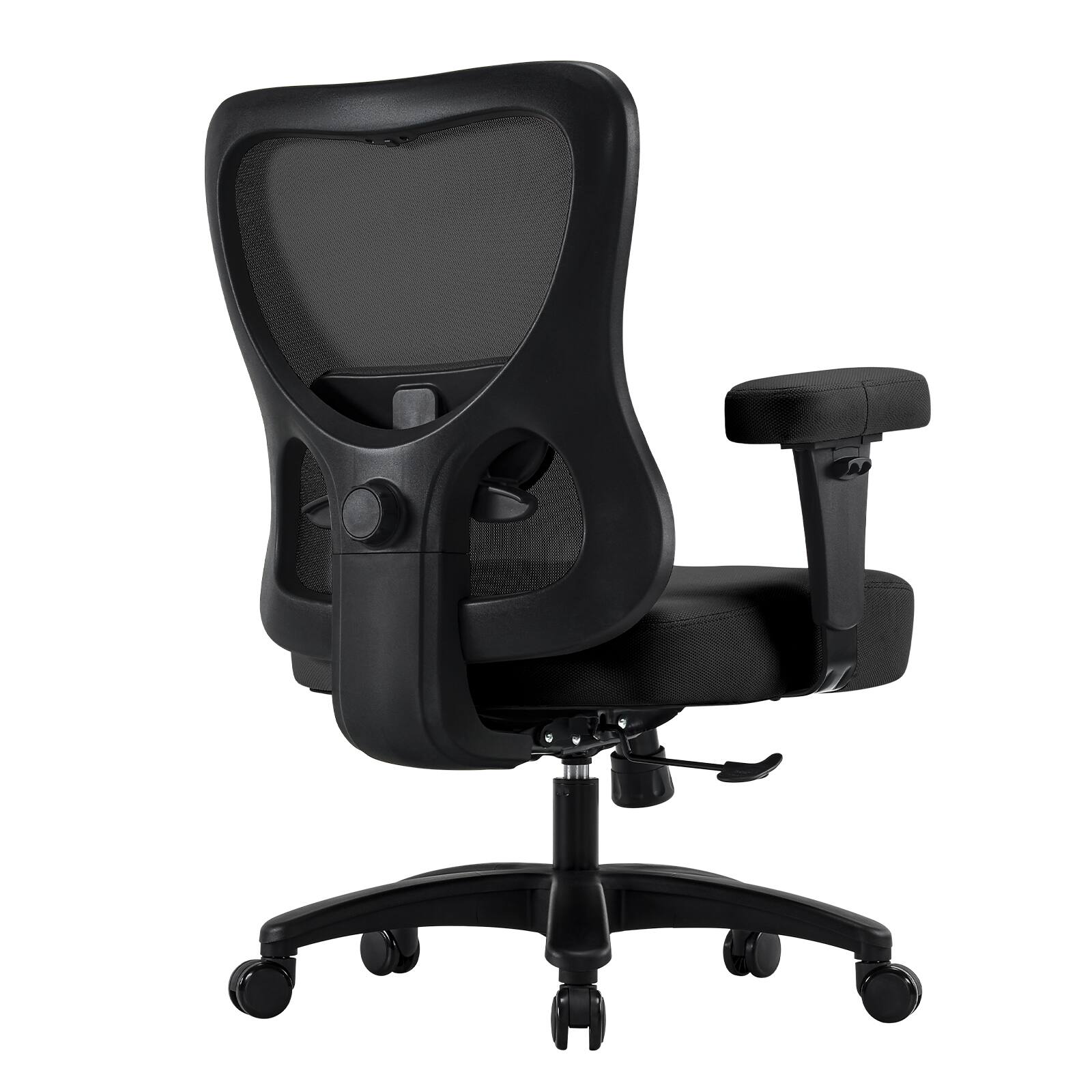 Alt View 2. APRILSOUL - Large Ergonomic Executive Chair for HeavyDuty People Computer Desk Task Chair with Wheels Thick Seat Cushion Chair Black - Black.
