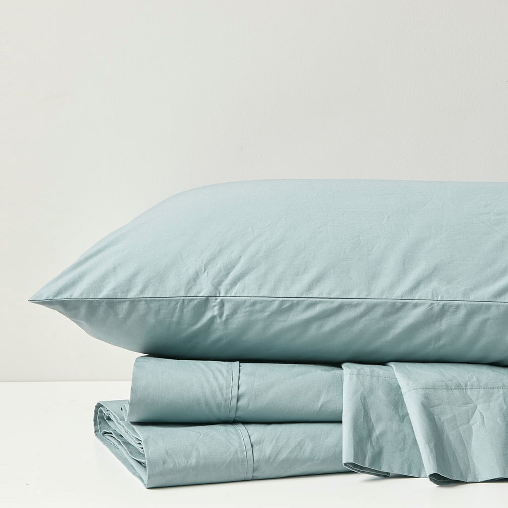 Gracie Mills - Clementine 200 Thread Count Year-Round Cotton Percale Sheet Set - Aqua - Thumbnail 3