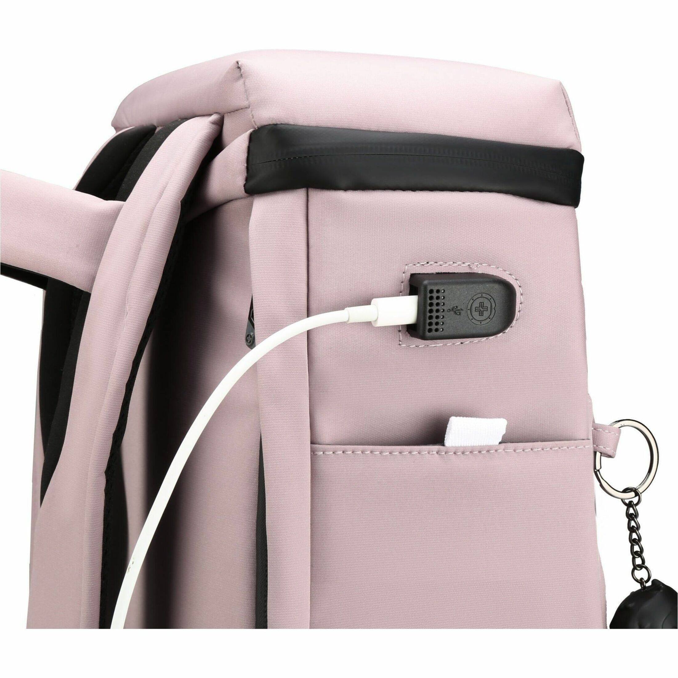 Alt View 19. Swissdigital Design - SEON L+ TSA-Friendly Backpack With USB Charging Port  RFID Protection and Fits Up to 16″ Laptop - Lotus.