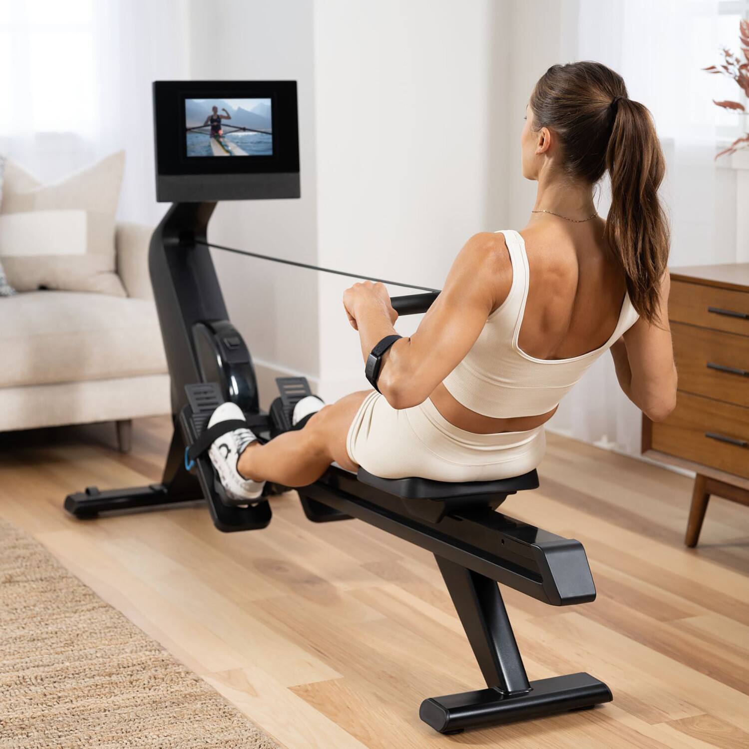 Alt View 9. NordicTrack - NordicTrack RW700 Rower for Interactive, Full-Body Workouts - Black.