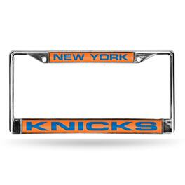 Rico Industries - New York NY Knicks NBA Chrome Metal Laser Cut License Plate Frame - Multi