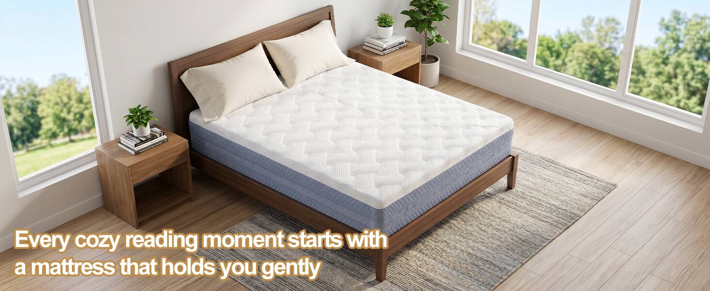 Every cozy reading moment starts with a mattress that holds you gently