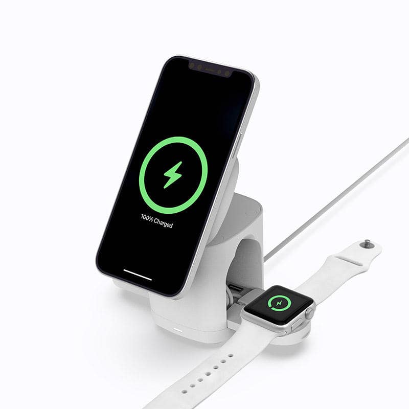 Cluzine - Electric Rotating Foldable Wireless Charger, Multifunctional Magnetic 3-in-1 Charging Stand with Auto Rotation