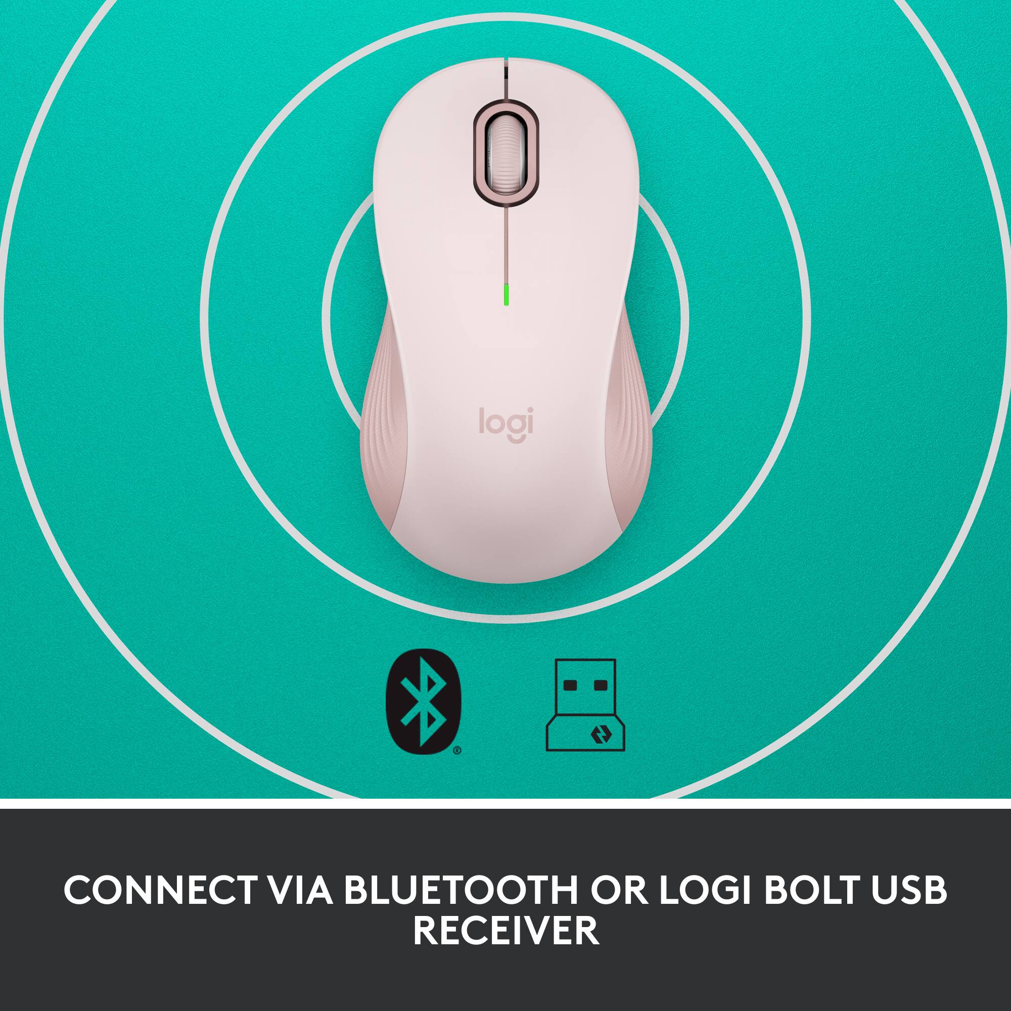Connect via Bluetooth or Logi Bolt USB Receiver.