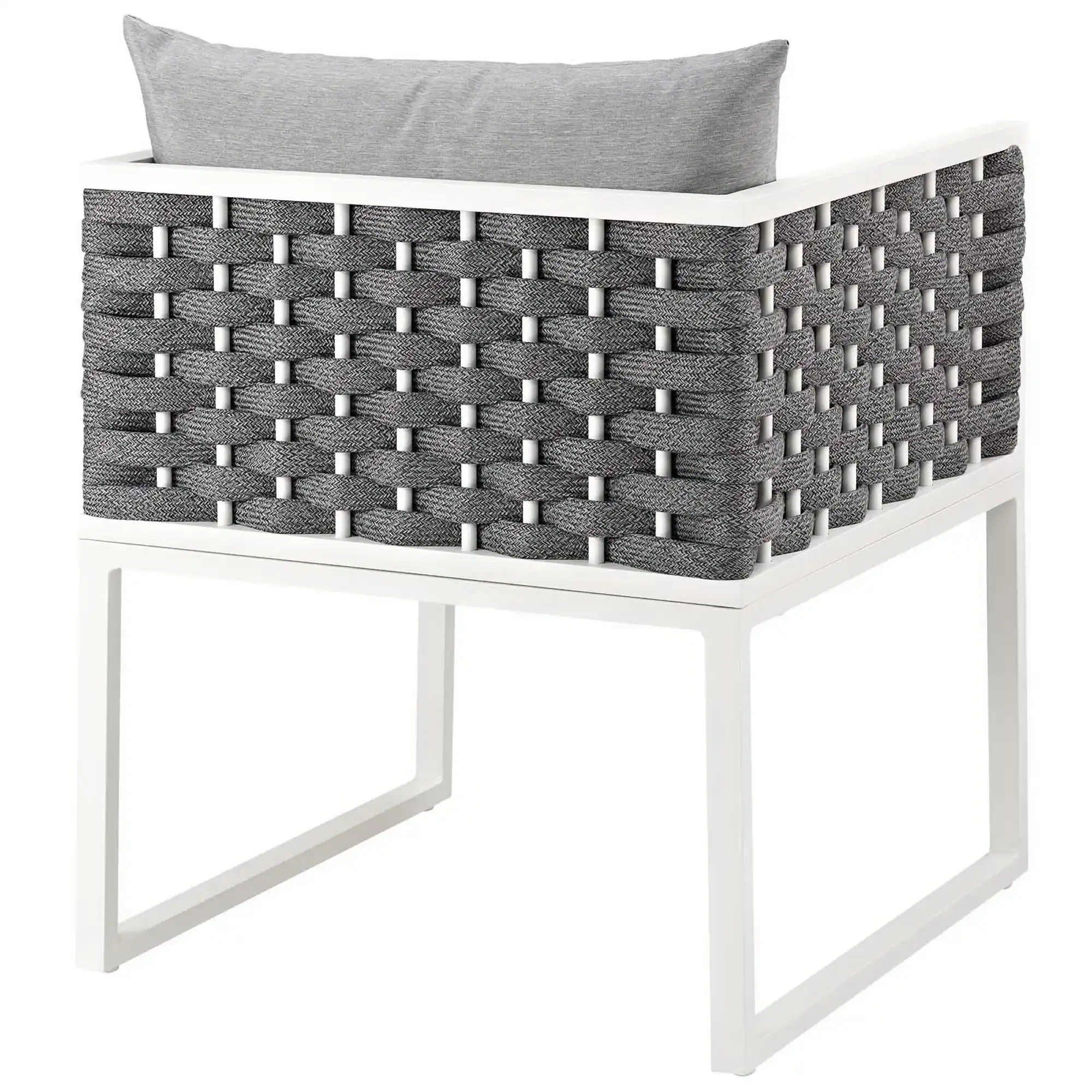 Alt View 1. Modway - Stance Outdoor Patio Aluminum Dining Armchair by Modway - White Gray.