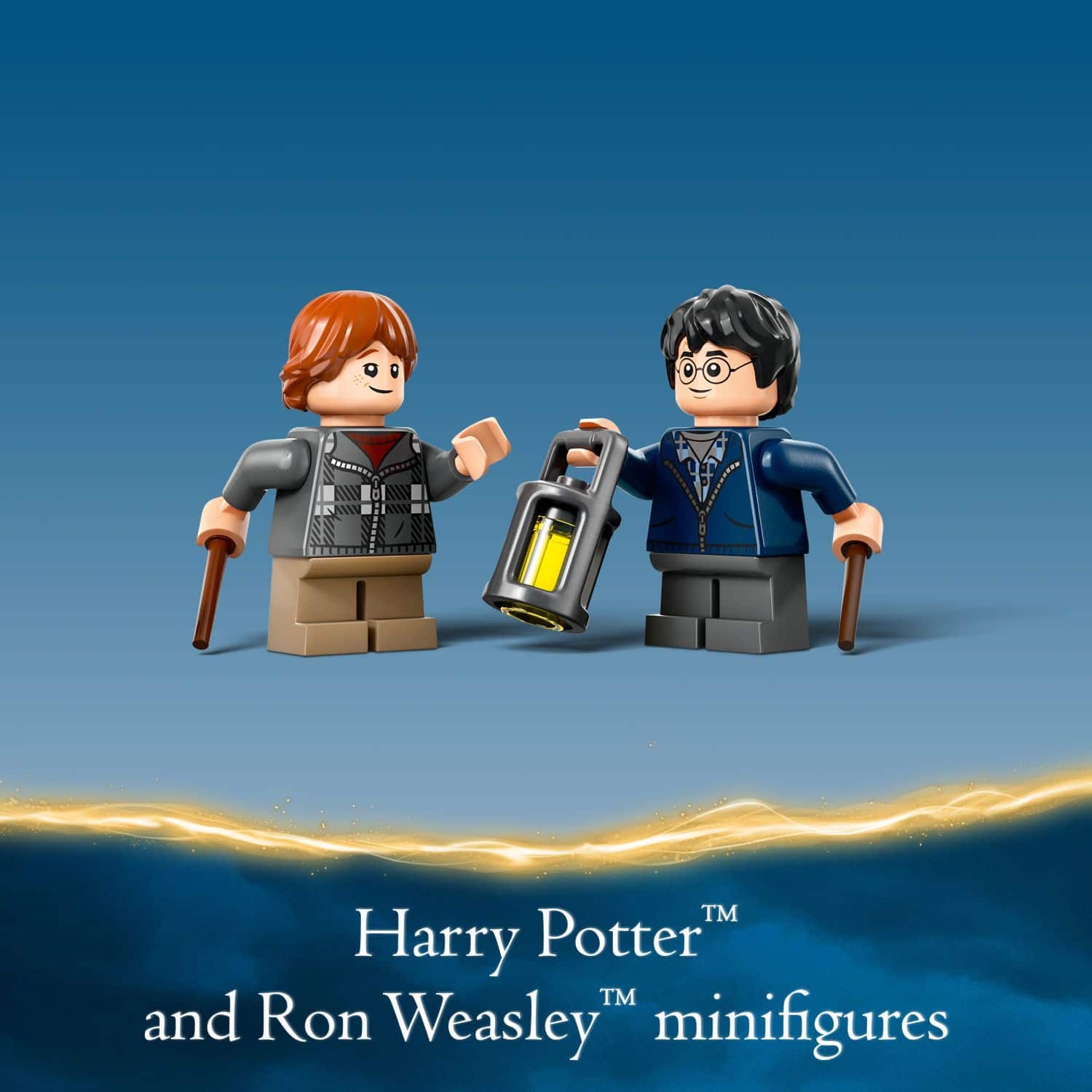 TM Harry Potter TM and Ron Weasley minifigures