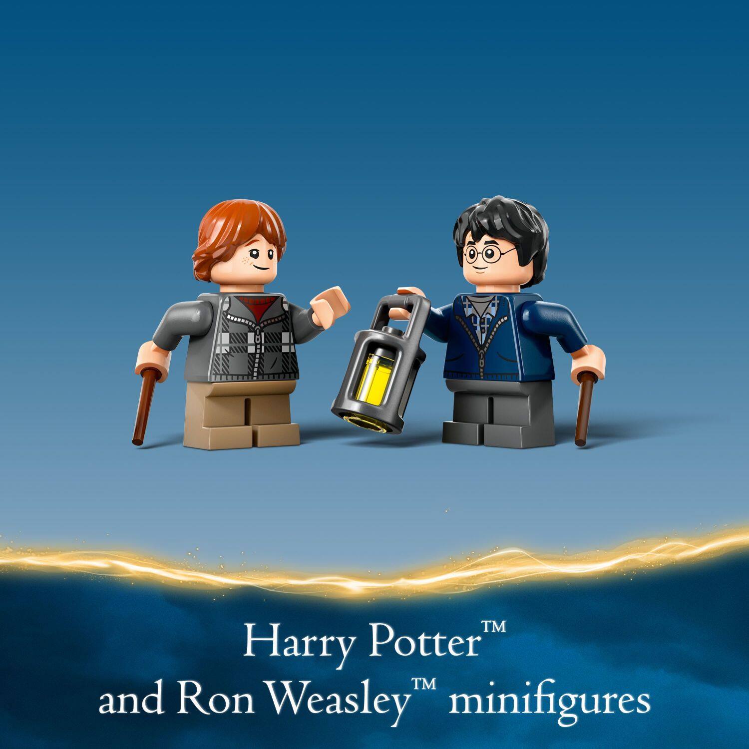 TM Harry Potter TM and Ron Weasley minifigures