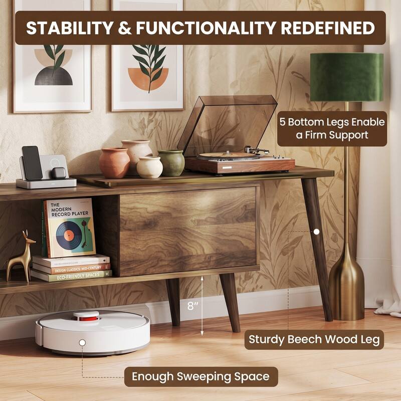 STABILITY & FUNCTIONALITY REDEFINED

5 Bottom Legs Enable a Firm Support

THE MODERN RECORD PLAYER

DESIGN CLASSICS: MID-CENTURY ECO-FRIENDLY SPACES

8"

Sturdy Beech Wood Leg

Enough Sweeping Space