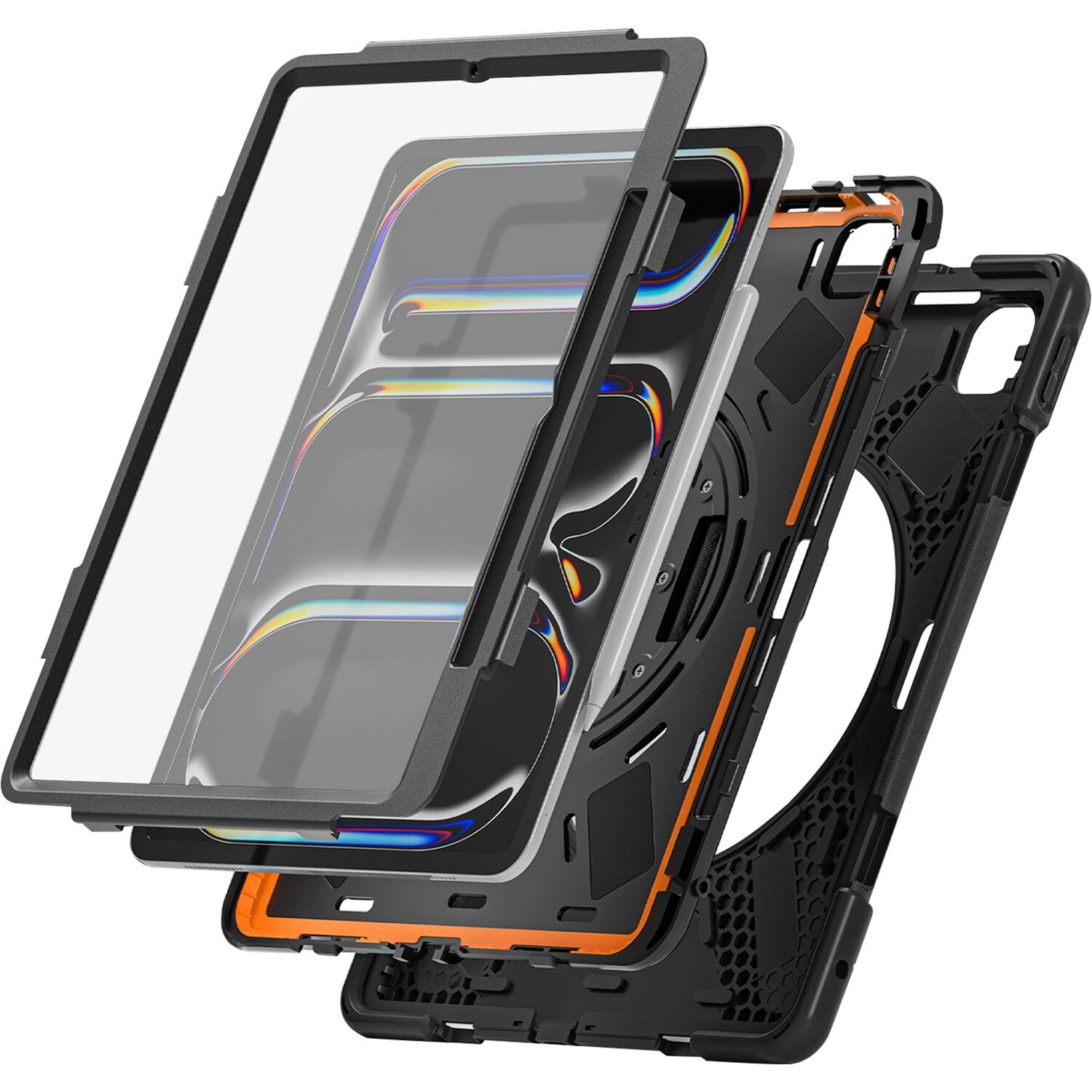 Alt View 11. SaharaCase - Raider-X Series Heavy-Duty Case for Apple iPad Pro (M4 2024/M5 2025) 13" - Scorpion Black.