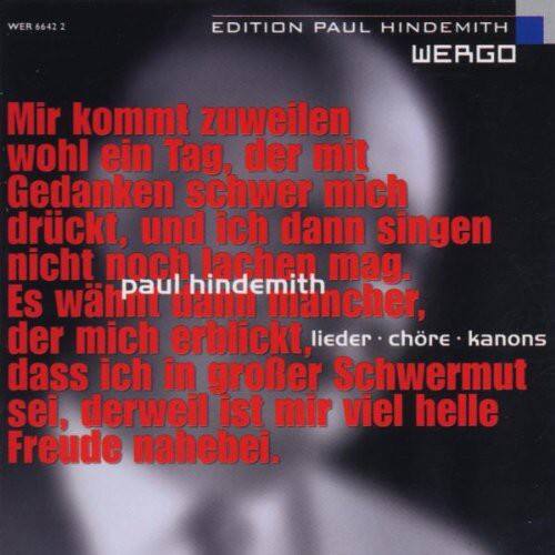 Hindemith / Rundfunkchor Berlin - Lieder / Chore / Kanons   - COMPACT DISCS [CD]