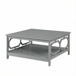 FurniFact - MDF Coffee Table with Square Top and Sturdy Frame for Living Room - Gray