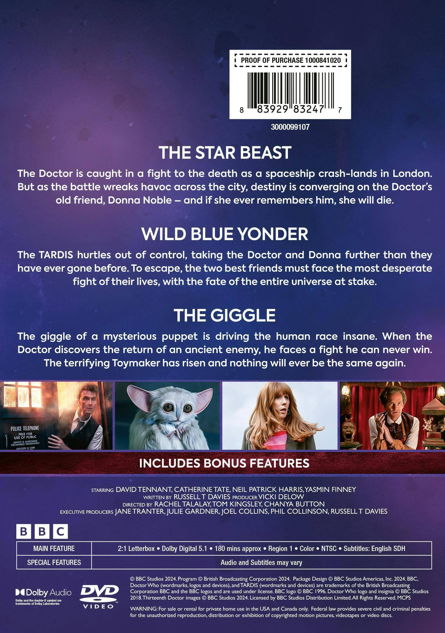 Back. Doctor Who: 60th Anniversary Specials [DVD].