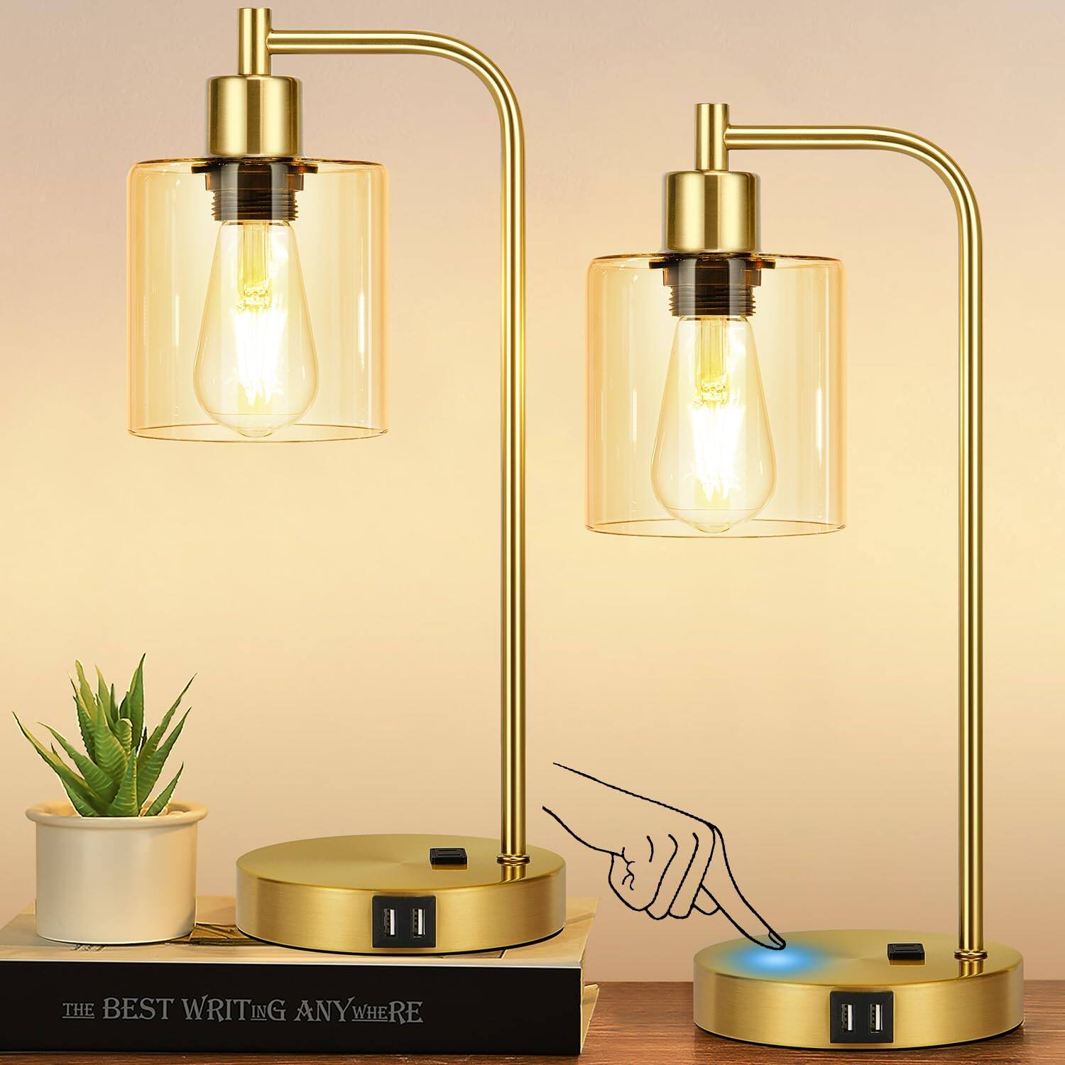 Gold(2 pack)-Amber Glass